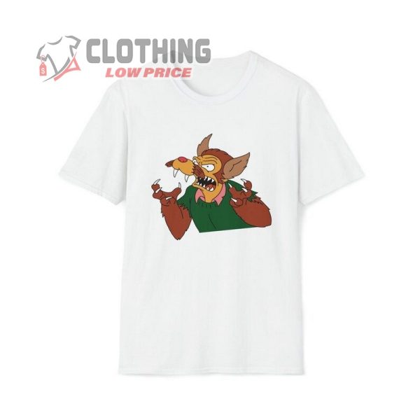 Ned Flanders Werewolf Softstyle T-Shirt, Grr Diddly Simpsons Halloween, Simpsons Treehouse Of Horror Shirt