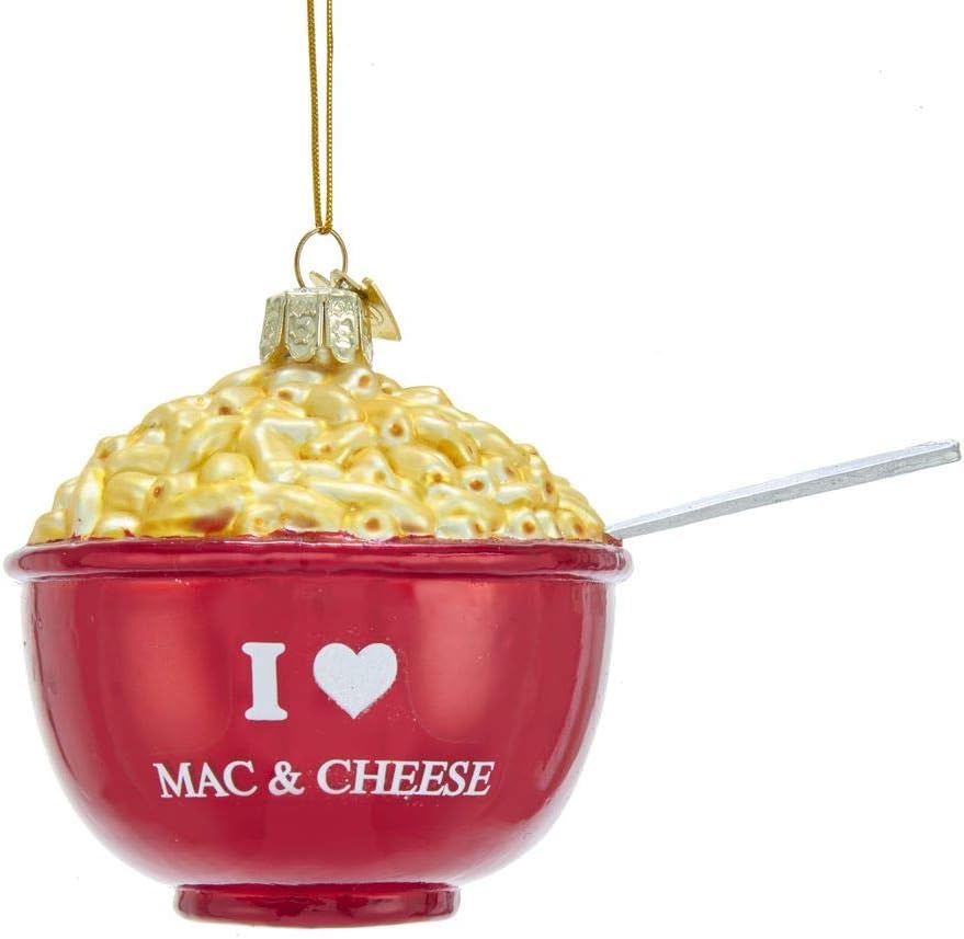 Noble Gems I Love Mac and Cheese Glass Christmas Ornament amazon