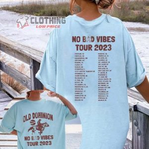 Old Dominion No Bad Vibes Tour 2023 T Shirt No Bad Vibes Tour 2023 Tee Old Dominion Concert Music Tour 2023 Merch 2