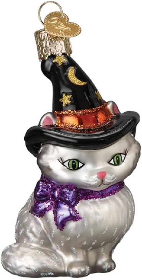 Old World Christmas Ornaments Witch Kitten Glass Blown Ornaments amazon
