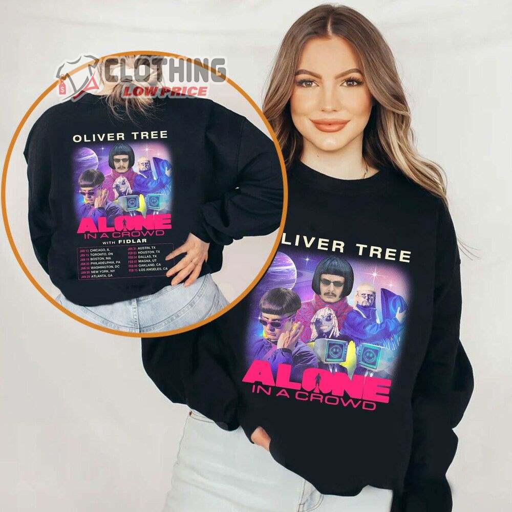 Oliver Tree Alone In A Crowd 2024 Tour Merch, Oliver Tree New Album