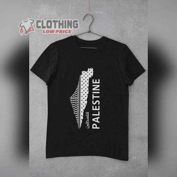 Palestine Map Gaza Strip Unisex Shirt, Palestine Gaza City T-Shirt, Free Palestine Merch