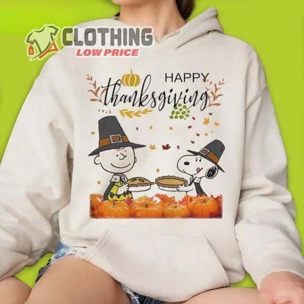 Peanuts Thanksgiving Pumpkin Shirt, Charlie Brown And Snoopy Peanuts Pumpkin Happy Thanksgiving