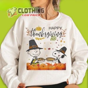 Peanuts Thanksgiving Pumpkin Shirt, Charlie Brown And Snoopy Peanuts Pumpkin Happy Thanksgiving