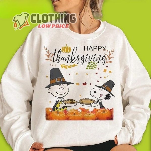 Peanuts Thanksgiving Pumpkin Shirt, Charlie Brown And Snoopy Peanuts Pumpkin Happy Thanksgiving