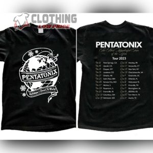 Pentatonix 2023 Tickets Shirt, 2023 Pentatonix A Most Wonderful Tour Of The Year T- Shirt, Pentatonix Christmas Tour 2023 T- Shirt