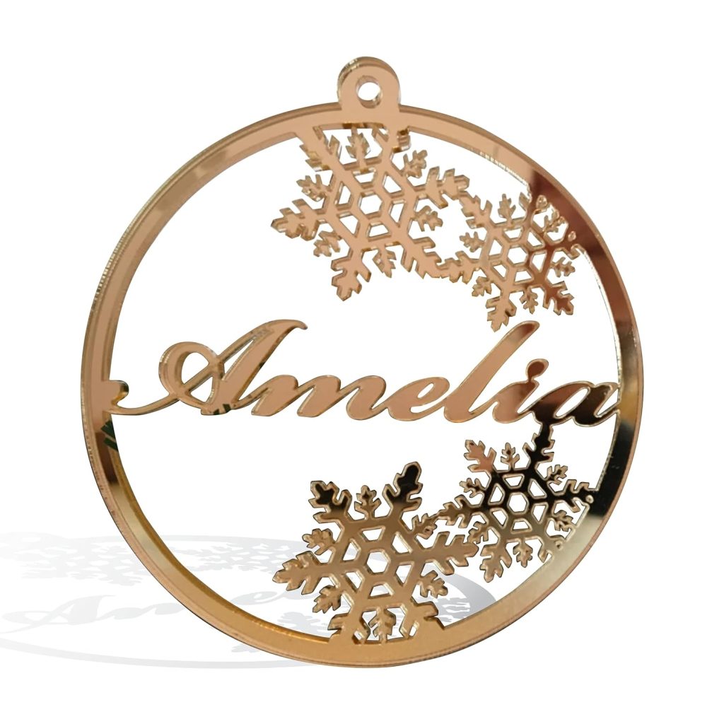 Personalized 2023 Christmas Ornament Laser Cut Bauble Custom Name amazon