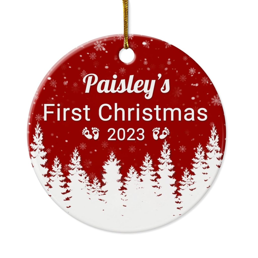 Personalized Babys First Christmas Ornament 2023 Customized Name Baby Custom New Baby Name Keepsake Ornament amazon