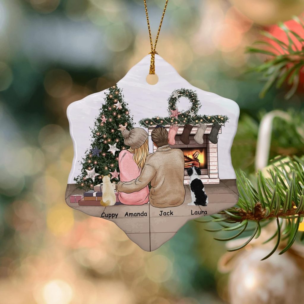 Personalized Couple Ornament for Christmas Tree amazon