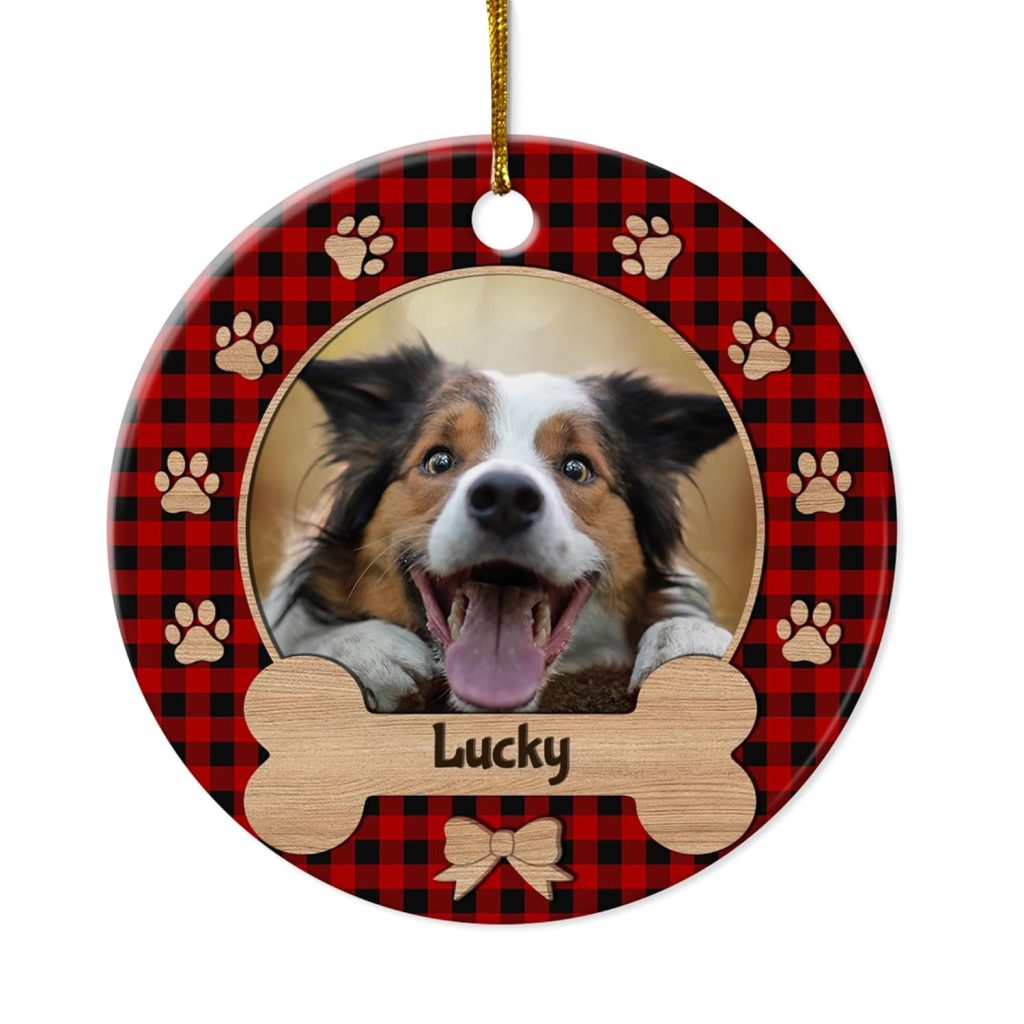 Personalized Dog Cat Ornament Custom Photo Picture Pet Cute Ceramic Ornament amazon