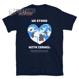 Pray For Peace And Harmony Israel Palestine Unisex T Shirt Stand With Israel Jewish Shirt Hebrew T Shirt Israel Tee Free Palestine Merch2