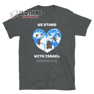 Pray For Peace And Harmony Israel Palestine Unisex T Shirt Stand With Israel Jewish Shirt Hebrew T Shirt Israel Tee Free Palestine Merch3