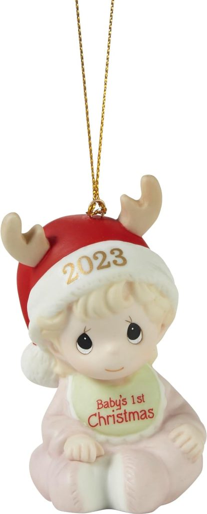Precious Moments Babys First Christmas 2023 Dated Girl Ornament amazon