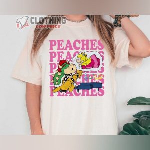 Princess Peach X Bowser Shirt, Peachy Princess Bros Mario Romantic Shirt, Super Mario Love Tee, Bowser Peach Couples, Mario Gift