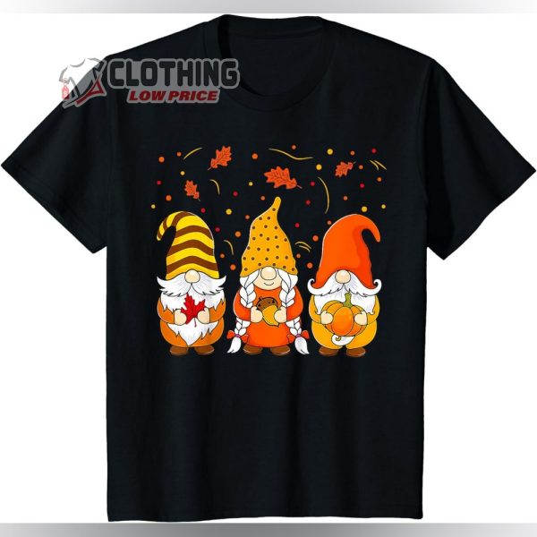 Pumpkin Gnomes Fall Shirt, Cute Thanksgiving T-Shirt, Thanksgiving Gnome, Fall Vibes, Thanksgiving Gift