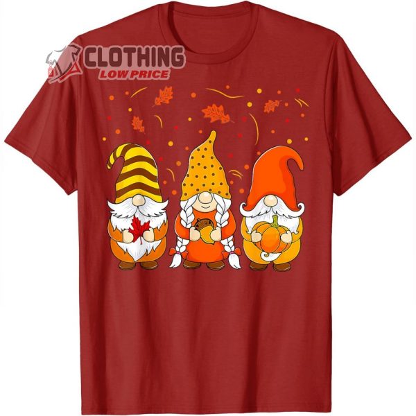 Pumpkin Gnomes Fall Shirt, Cute Thanksgiving T-Shirt, Thanksgiving Gnome, Fall Vibes, Thanksgiving Gift