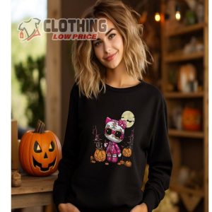 Spooky Season Halloween Kawaii Kitty Shirt, Retro Halloween Cute Cat Shirt