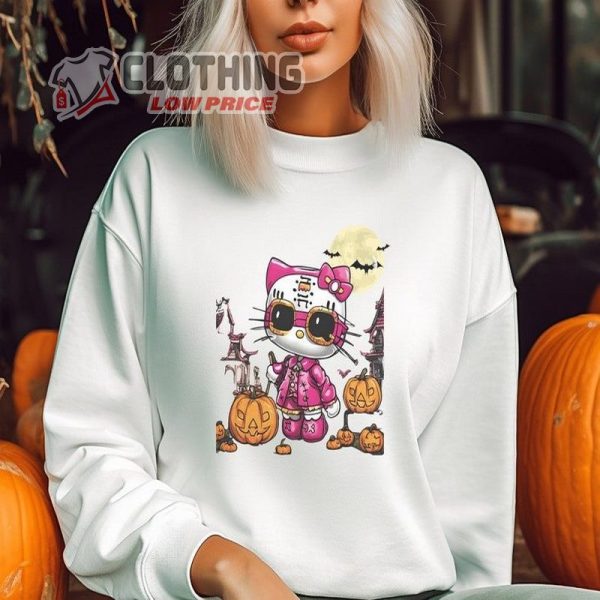 Spooky Season Halloween Kawaii Kitty Shirt, Retro Halloween Cute Cat Shirt