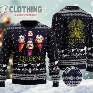 Queen Band Ugly Christmas Sweater, Queen Greatest Hits Songs Shirt, Queen Tour Setlist 2023 Hoodie