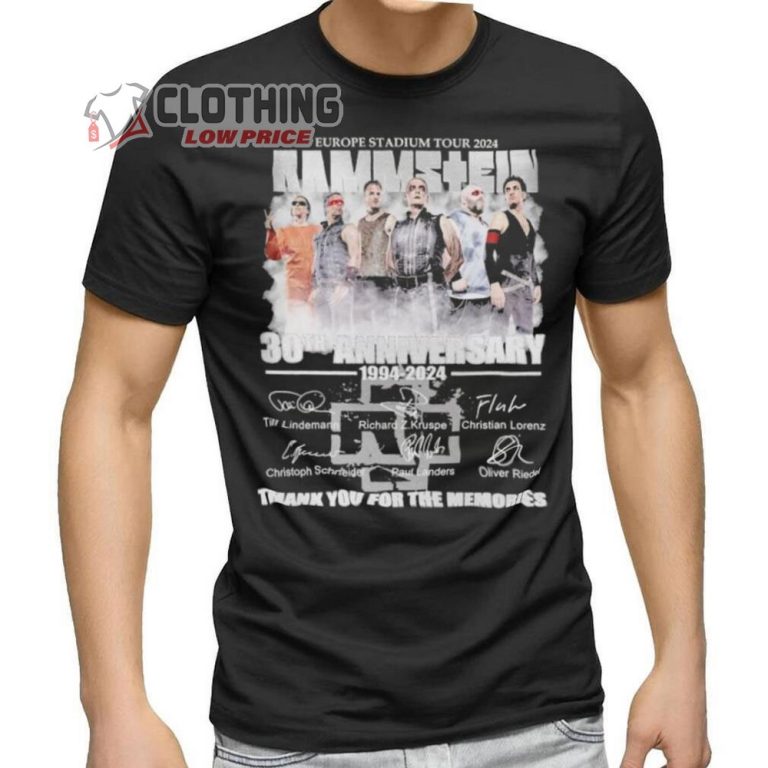 Rammstein Europe Stadium Tour 2024 Shirt, Rammstein 30th Anniversary ...