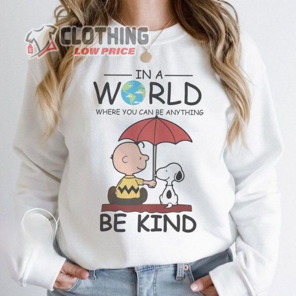 Retro Charlie Brown And Snoopy Shirt, The Peanuts In A Wold Unisex Tshirt