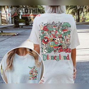 Retro Disneyland Mickey And Friends Shirt Disneyland Christmas Shirt Merry Christmas 2023 Shirtchristmas 2023 Merch Holiday Gift 1