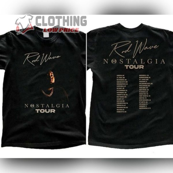 Retro Nostalgia Tour 2023 Shirt, Rod Wave Tour Schedule Tee, Rod Wave Concert 2023 Shirt