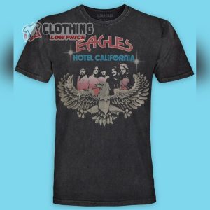 Retro Style Eagles Hotel California Graphic T-Shirt, Vintage The Eagles Band Music Concert 2023 The Final Tour Merch