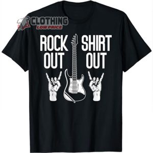 Rock Out Acoustic Guitar Shirt, Guitar Player T-Shirt,  Artist Guitarist Tee, Guitar Lover Fan Gift