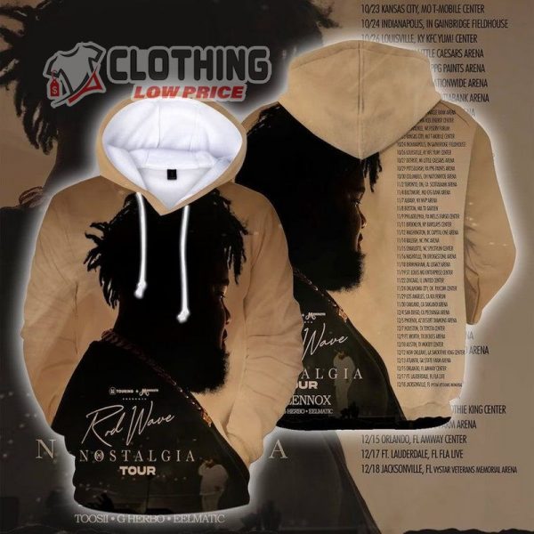 Rod Wave Nostalgia 2023 Tour Hoodie, Rod Wave And Friends Shirt, Rod Wave Tour Tickets Shirt, Rod Wave Concert 2023 Merch