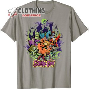 Scooby Doo and Shaggy Chased by Monsters Halloween T Shirt 1