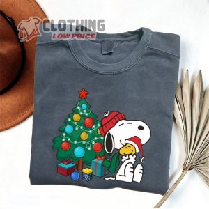 Snoopy Christmas Thanksgiving Sweatshirt, Autumn Snoopy And Woodstock Christmas Crew Neck, Christmas Dog Snoopy Tee