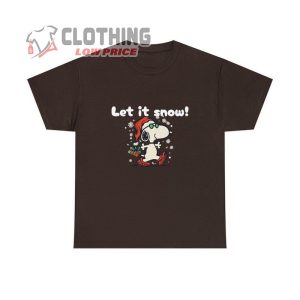 Snoopy Yellowstone T-Shirt, Embroidered Snoopy Dog Gift Let it snow Crewneck Sweatshirt