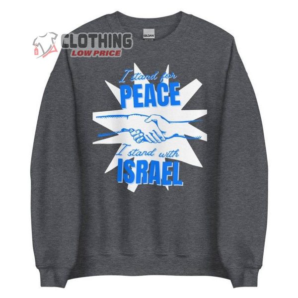 Stop War Stand With Israel Sweatshirt, Jewish Gift Shirt, Hamas Israel War Sweatshirt, Free Palestine T-Shirt, Retro Aesthetic Hebrew Sweater