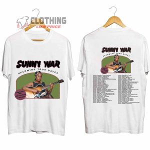 Sunny War North American Tour 2024 Merch Sunny War Upcoming Tour Dates 2024 Shirt Sunny War 2024 Concert Tee Sunny War Tour Dates With Mitski Bonnie Raitt T Shirt 1