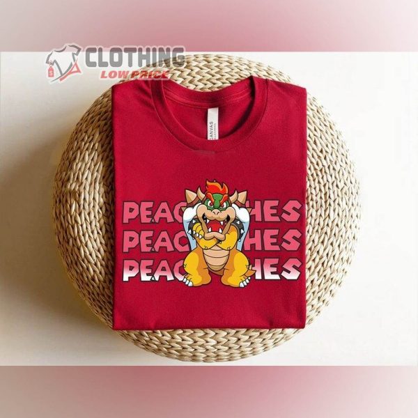 Super Mario Peaches Bowser Shirt, Mario Bowser Love Peaches Shirt, Super Mario Bowser, Mario Peaches, Super Mario Shirts, Mario Tee Gift