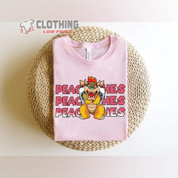 Super Mario Peaches Bowser Shirt, Mario Bowser Love Peaches Shirt, Super Mario Bowser, Mario Peaches, Super Mario Shirts, Mario Tee Gift