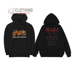 Thanksgiving 2023 Turkey Merch Thankfull Love 2023 T Shirt Hoodie And Sweater