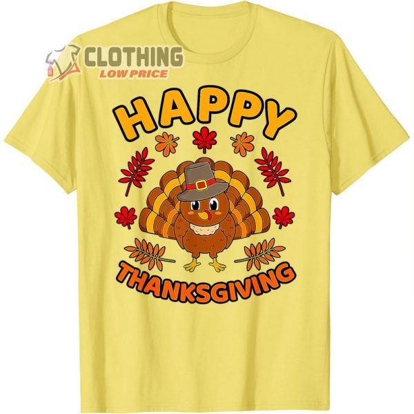 Thanksgiving Happy Turkey Family T-Shirt, Thanksgiving Shirt, Cute Thanksgiving Tee, Turkey Family, Thanksgiving Gift