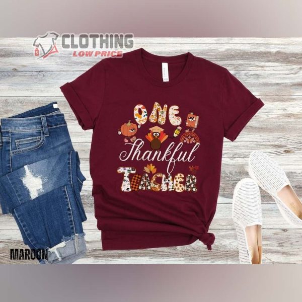 Thanksgiving Teacher Shirt, Cute Teacher Thanksgiving Shirt, Thankful Teacher Tshirt, Thanks Giving Shirt, Fall Shirt, Turkey Teacher, Thanksgiving Gift