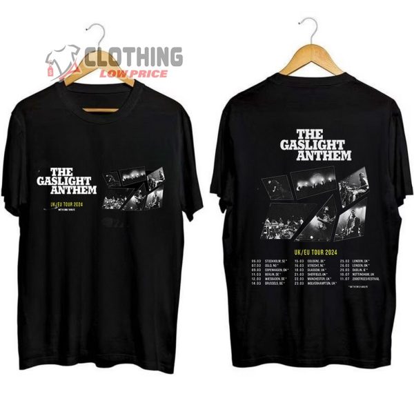 The Gaslight Anthem Tour 2024 UK-European Merch, The Gaslight Anthem Tour And 2000Trees Shirt, New Singer Autumn UK Tour Dates 2024 T-Shirt