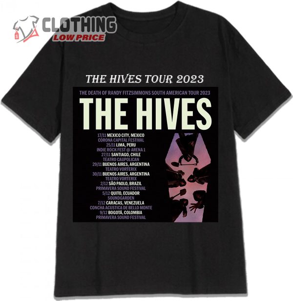 The Hives Us Tour Date T- Shirt, The Hives Tour Shirt, The Hives Band Merch, The Hives Band Albums Merch