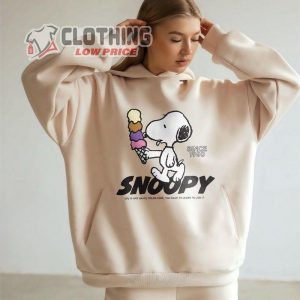 The Peanuts Snoopy Icecream Since 1950 Shirt, The Peanuts Snoopy Unisex Tshirt, 2D Snoopy Woodstock Oversized Hoodie Snoopy Sweatshirt