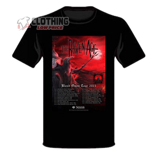 The Raven Age Tour 2023 Dates And Tickets Merch, The Raven Age Tour 2023 Blood Omen T-Shirt