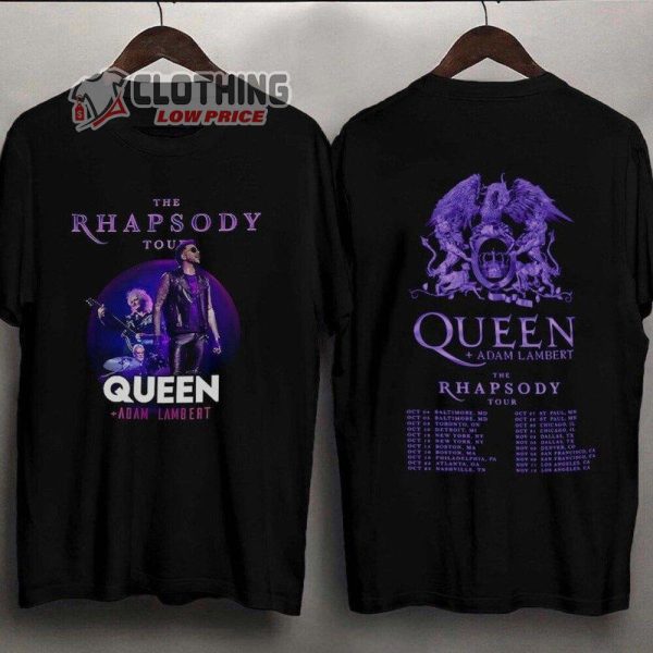 The Rhapsody Tour 2023 Merch, Queen And Adam Lambert Tour 2023 Tee, Queen Rock Band Tour 2023, Adam Lambert Tour 2023 T-Shirt