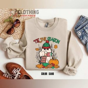 Tis The Season Snowman Sweatshirt, Happy Hallothanksmas Sweatshirt, Halloween Sweatshirt, Thanksgiving Shirt, Christmas Shirt, Snowmen Shirt, Halloween Gift