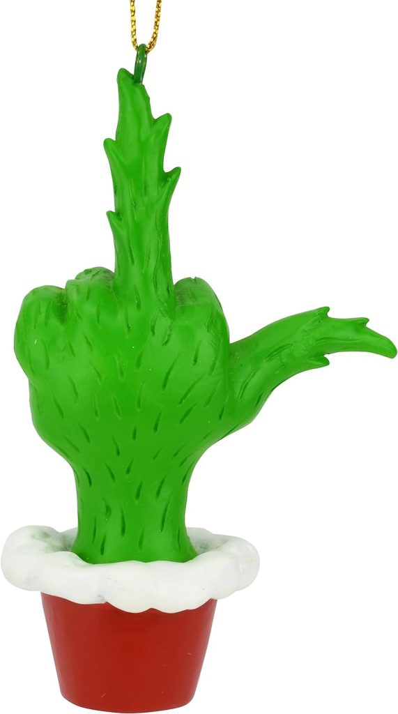 Tree Buddees Green Hand Giving The Middle Finger Naughty Christmas Ornament amazon