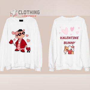 Valentine Bunny Shirt, Bad Bunny Valentine Merch, Bad Bunny Tour 2024 Shirt, Bad Bunny, Valentine Trending Tee, Happy Valentine Gift