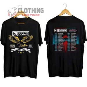 Vintage 3 Doors Down Band Shirt, Away From The Sun Anniversary Tour 2023 Shirt, 3 Doors Down Rock Band Concert