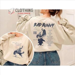 Vintage Bad Bunny Nadie Sabe Sweatshirt, Bad Bunny New Album Tee, Bad Bunny World Tour 2024 T-Shirt Hoodie